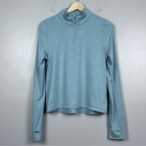 Allbirds Women's Natural Run Mid Layer 1/4 Zip Tencel & Merino Blend Top Size S